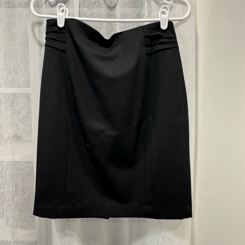 Express Black Ruched Pencil Skirt for Work